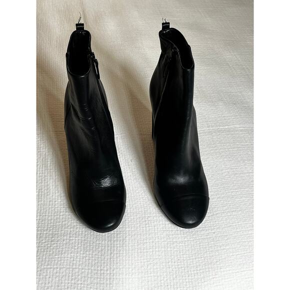 Tory Burch Black Leather 4" Heel Boots Women's Size 10M - Picture 4 of 8